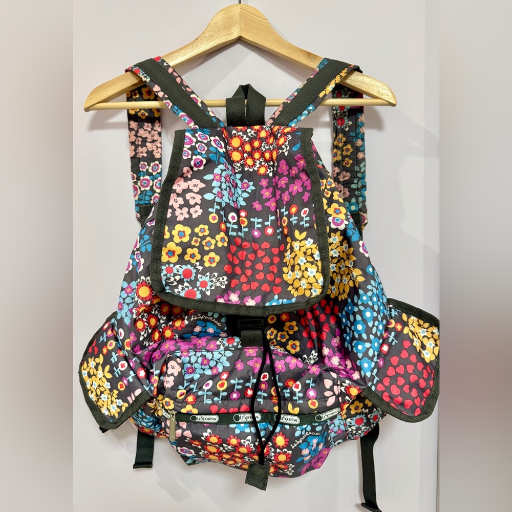 LeSportSac Grey Floral Voyager Backpack (Large)
